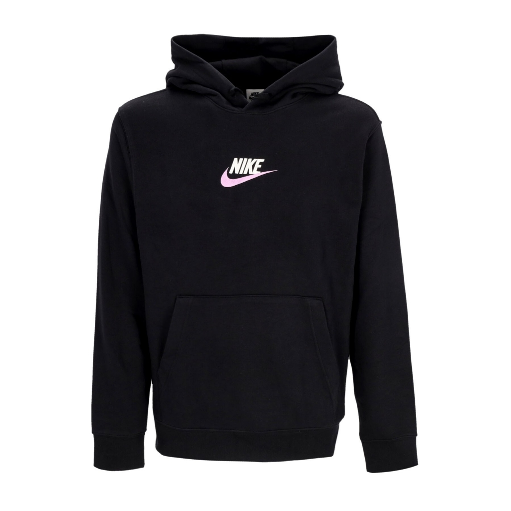 felpa leggera cappuccio uomo club+ po hoodie BLACK/BLACK