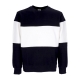 felpa leggera girocollo uomo club plus colorblock crewneck BLACK/WHITE