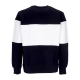 felpa leggera girocollo uomo club plus colorblock crewneck BLACK/WHITE