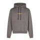 felpa leggera cappuccio uomo skull print hoodie GREY