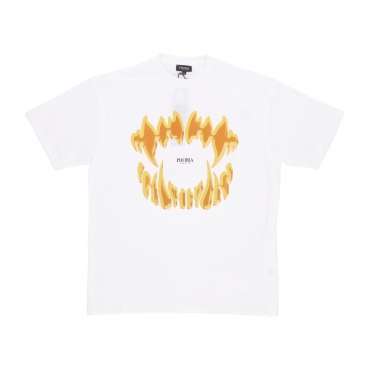 maglietta uomo mouth print tee WHITE/ORANGE