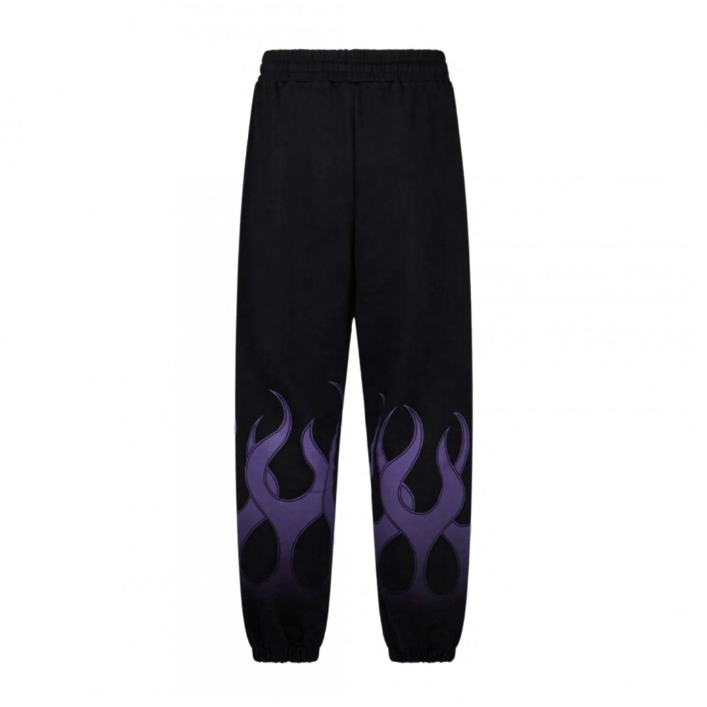 pantalone tuta leggero uomo flames pants BLACK/PURPLE
