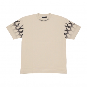 maglietta uomo flames tee SAND/BLACK