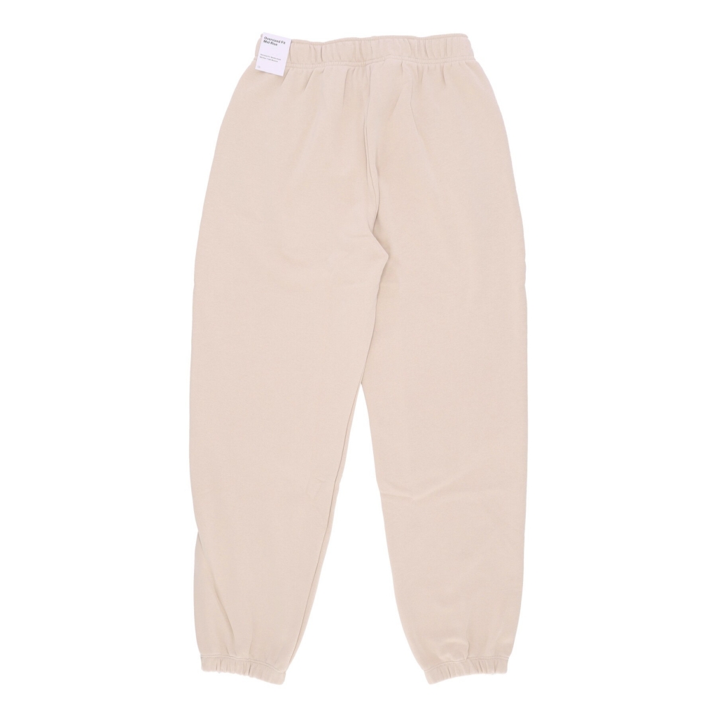pantalone tuta felpato donna w sportswear club fleece mid-rise oversized pant SANDDRIFT/WHITE