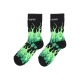 calza media uomo logo flames socks BLACK/GREEN/WHITE