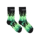 calza media uomo logo flames socks BLACK/GREEN/WHITE