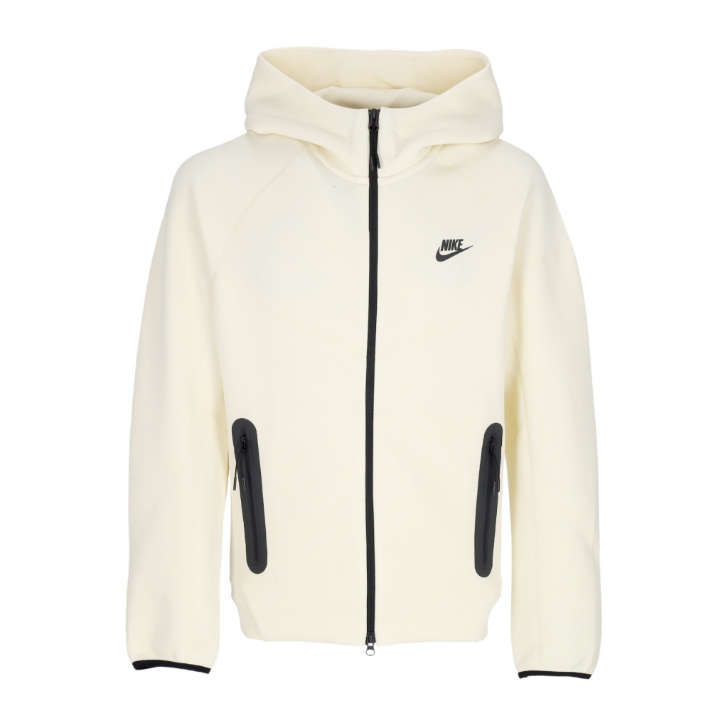 felpa leggera cappuccio zip uomo tech fleece full-zip windrunner hoodie COCONUT MILK/BLACK