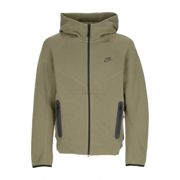 felpa leggera cappuccio zip uomo tech fleece full-zip windrunner hoodie MEDIUM OLIVE/BLACK