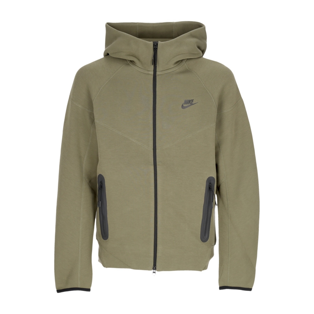 felpa leggera cappuccio zip uomo tech fleece full-zip windrunner hoodie MEDIUM OLIVE/BLACK