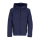 felpa leggera cappuccio zip uomo  OBSIDIAN HEATHER/BLACK