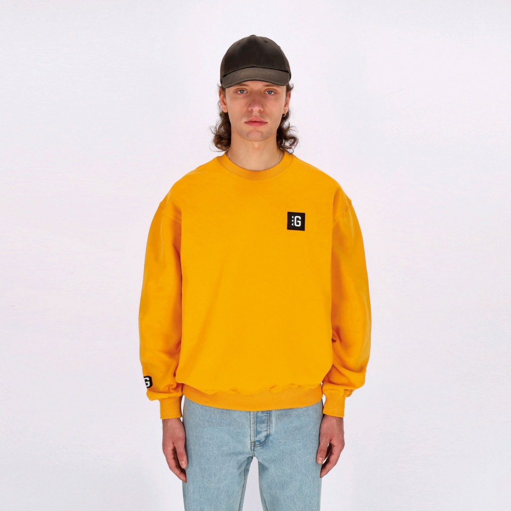 felpa girocollo uomo g-crew MUSTARD