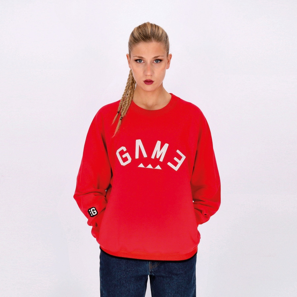 felpa girocollo uomo arch logo crew ROYAL RED