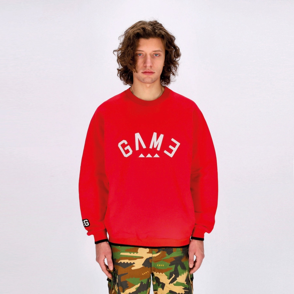 felpa girocollo uomo arch logo crew ROYAL RED