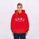 felpa cappuccio uomo arch logo hoodie ROYAL RED
