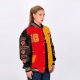 giubbotto college uomo respect loyalty truth varsity jacket JOLLY BLACK/ROYAL RED/MUSTARD