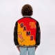 giubbotto college uomo respect loyalty truth varsity jacket JOLLY BLACK/ROYAL RED/MUSTARD