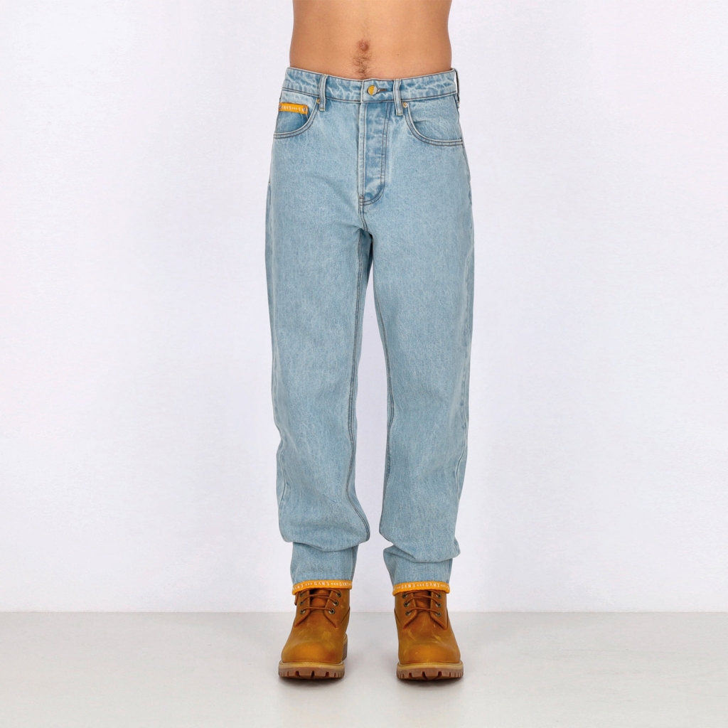 jeans uomo the lost tapes five pocket bleach washed denim LIGHT BLUE