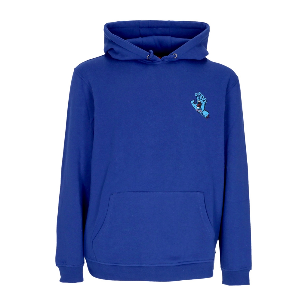 felpa cappuccio uomo screaming hand chest hoodie COBALT