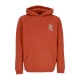 felpa cappuccio uomo bone hand cruz hoodie TERRACOTTA