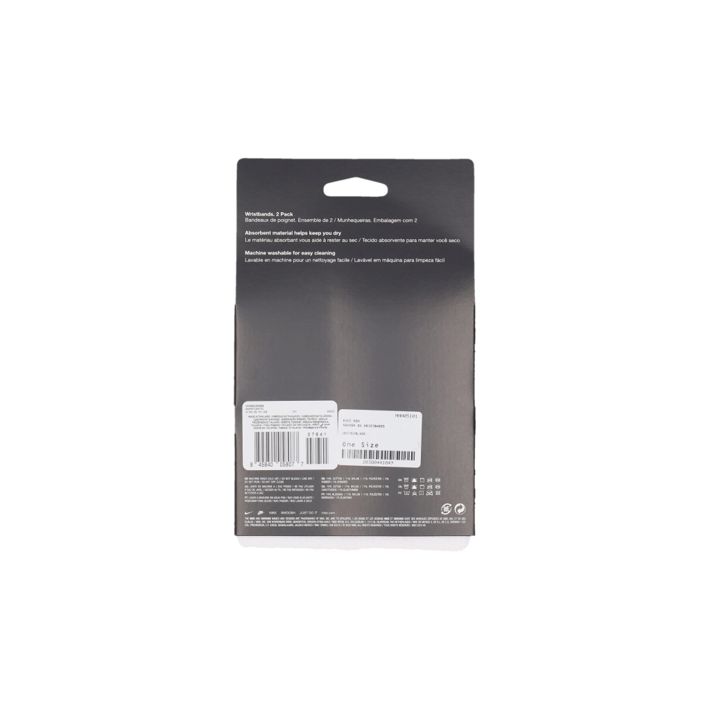 polsino uomo swoosh dw wristbands WHITE/BLACK