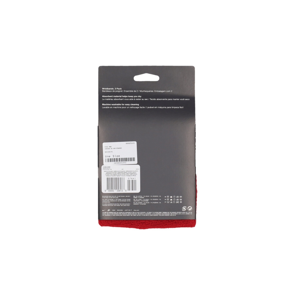 polsino uomo swoosh dw wristbands RED/WHITE