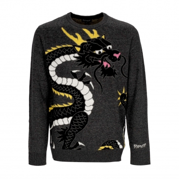 maglione uomo ryu knit sweater BLACK HEATHER