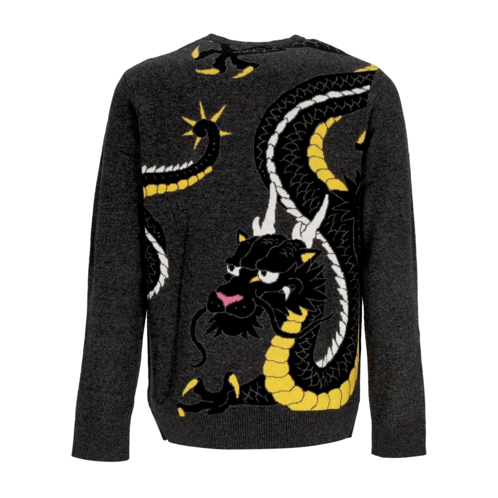 maglione uomo ryu knit sweater BLACK HEATHER