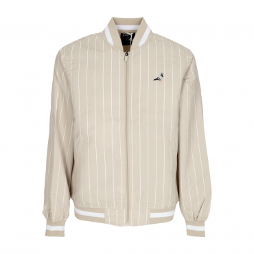 giubbotto bomber uomo pinstripe baseball jacket STONE