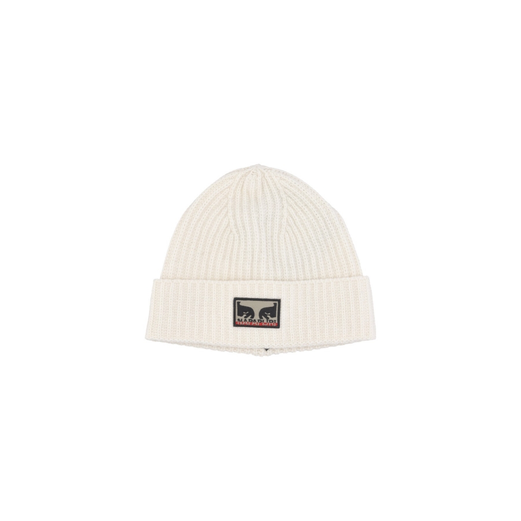 cappello uomo obey beanie x napapijri CREAM