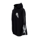 felpa leggera cappuccio uomo skulled logo hoodie BLACK