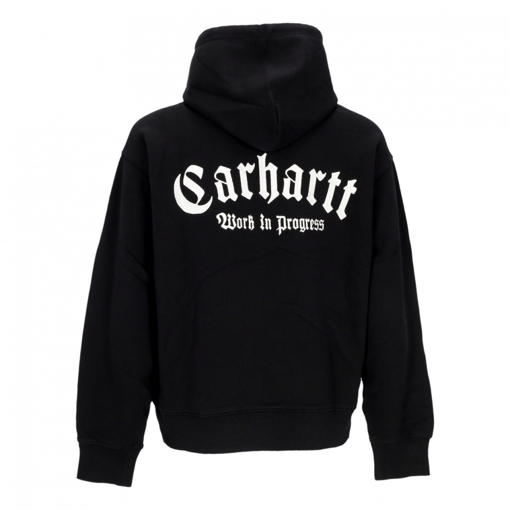 felpa cappuccio uomo only script hooded BLACK/WHITE