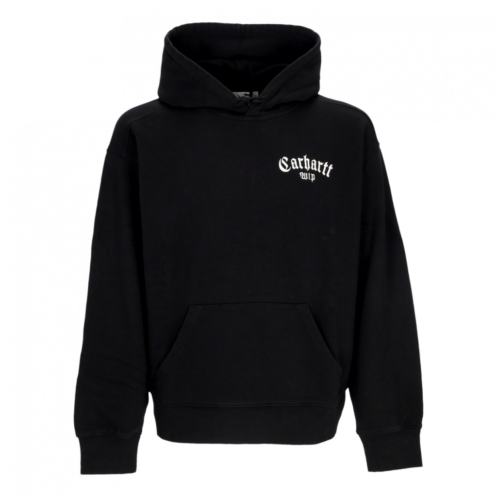 felpa cappuccio uomo only script hooded BLACK/WHITE