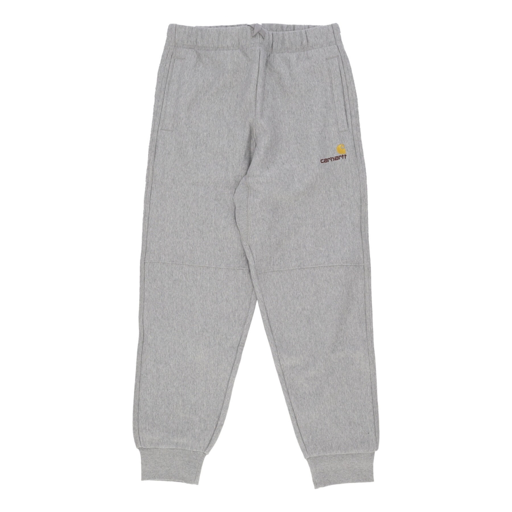 pantalone tuta felpato uomo american script jogging GREY HEATHER