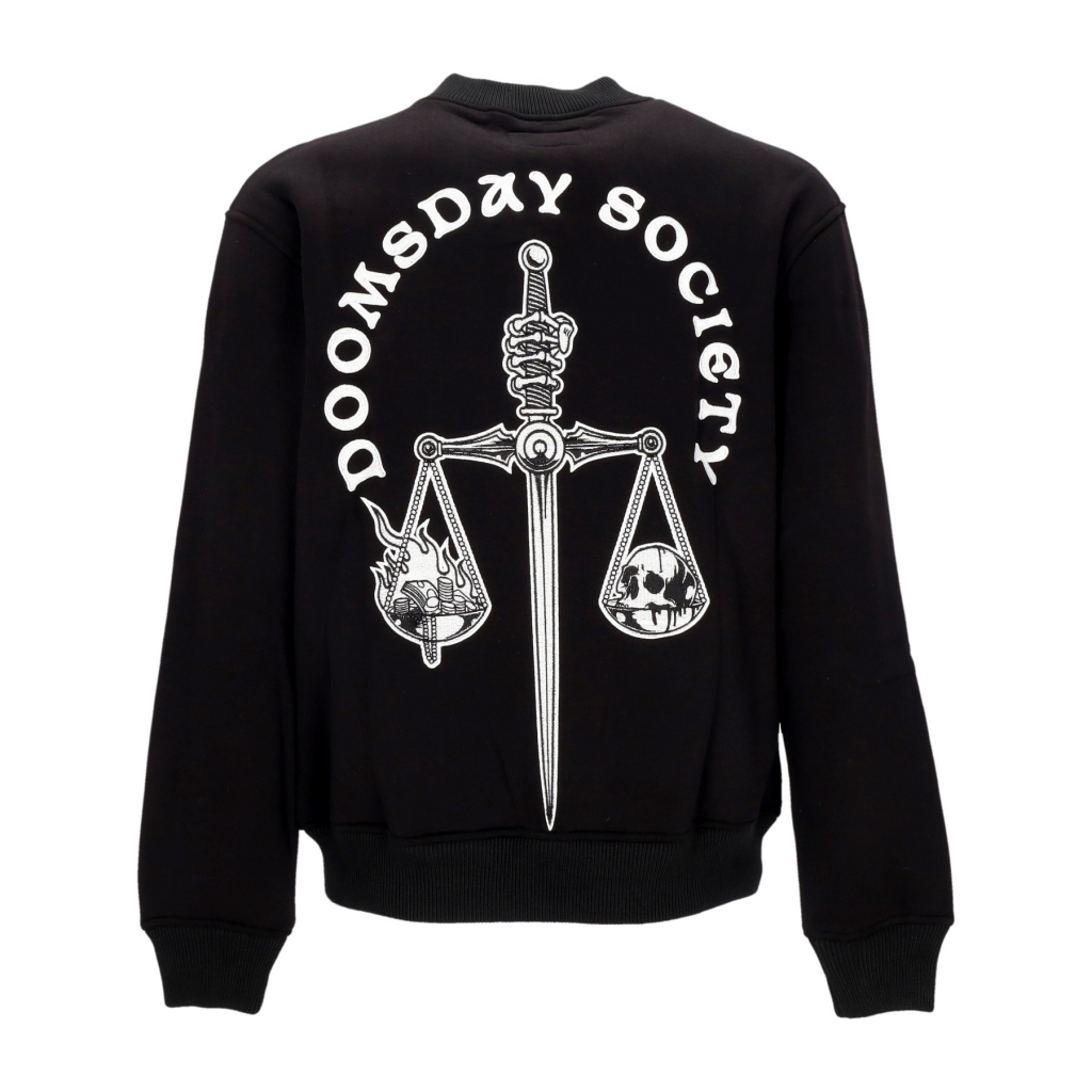 giubbotto uomo justice varsity crewneck BLACK