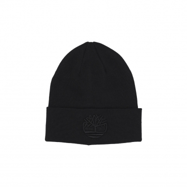 cappello uomo tonal 3d embroidery beanie BLACK