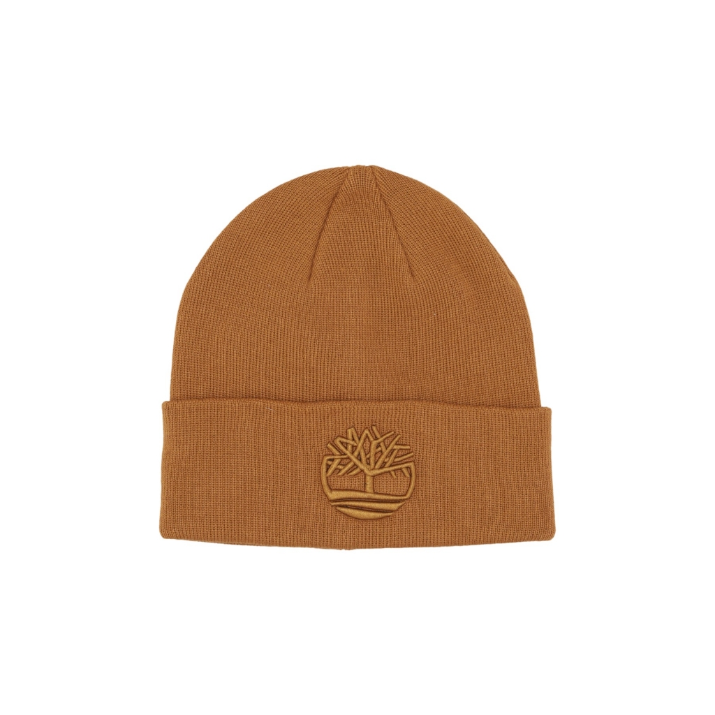 cappello uomo tonal 3d embroidery beanie WHEAT