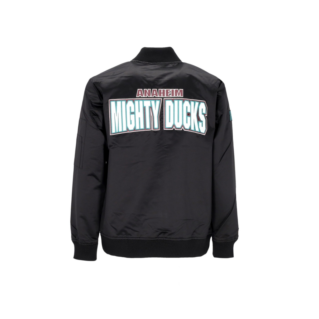 giubbotto bomber uomo nhl lightweight satin bomber anaduc BLACK