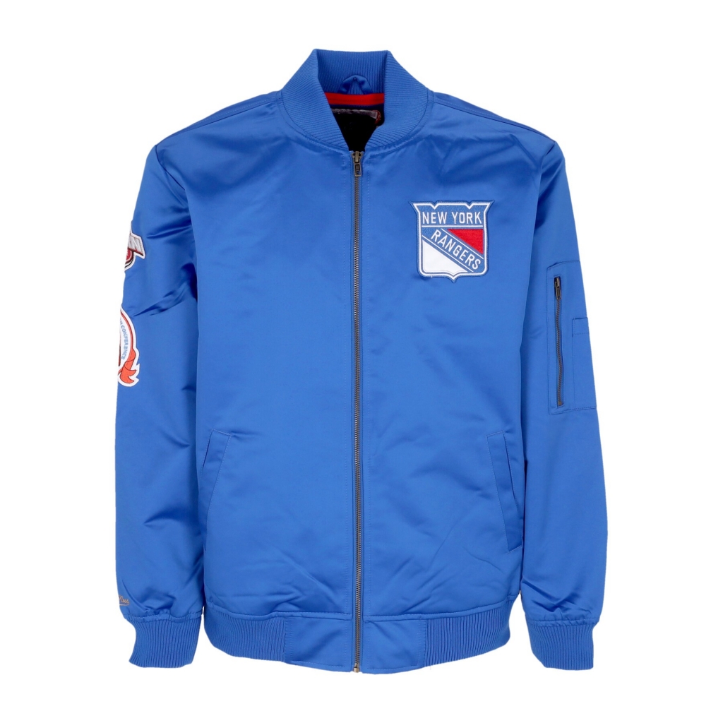 giubbotto bomber uomo nhl lightweight satin bomber neyran BLUE