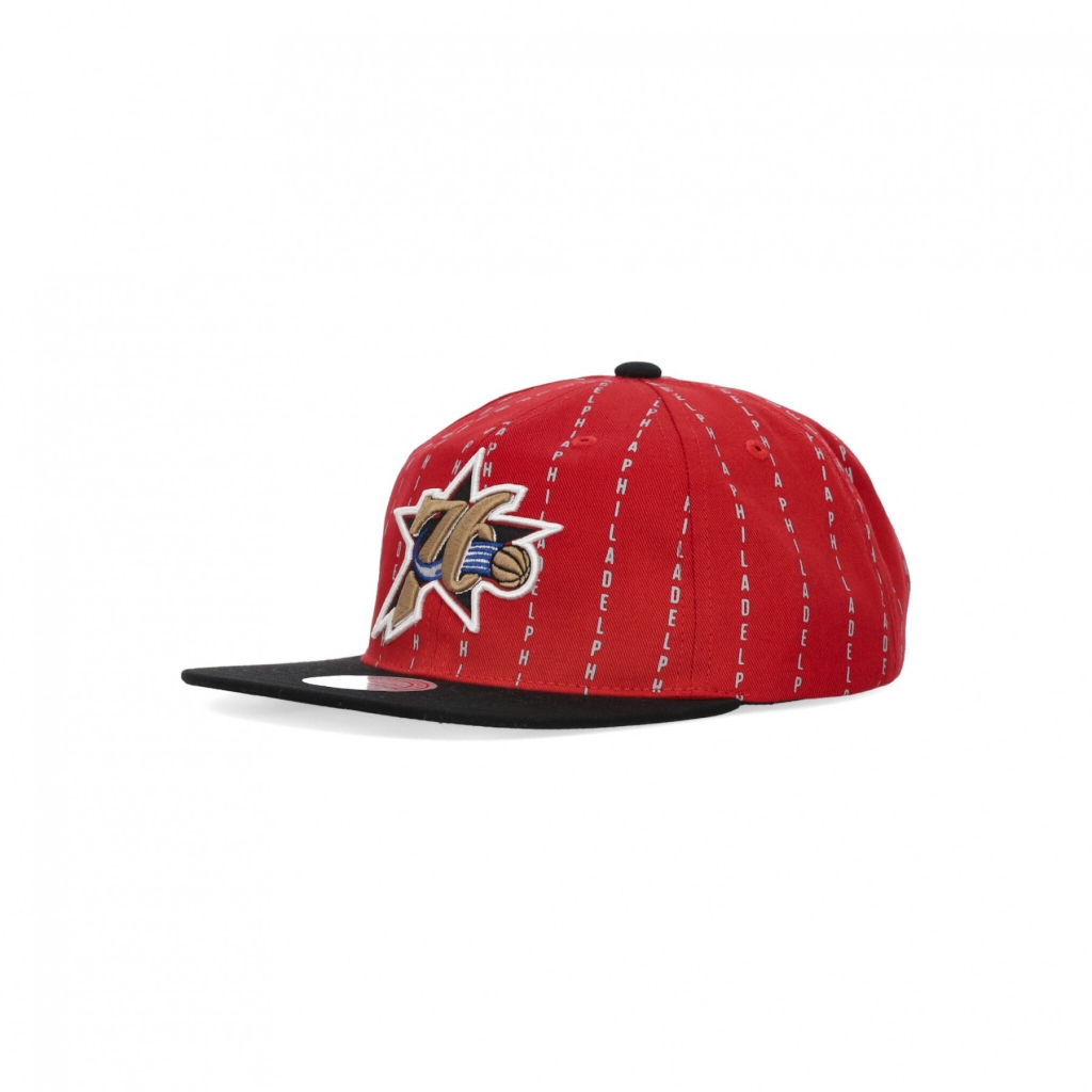 cappellino visiera piatta uomo nba city pinstripe deadstock hwc phi76e ORIGINAL TEAM COLORS