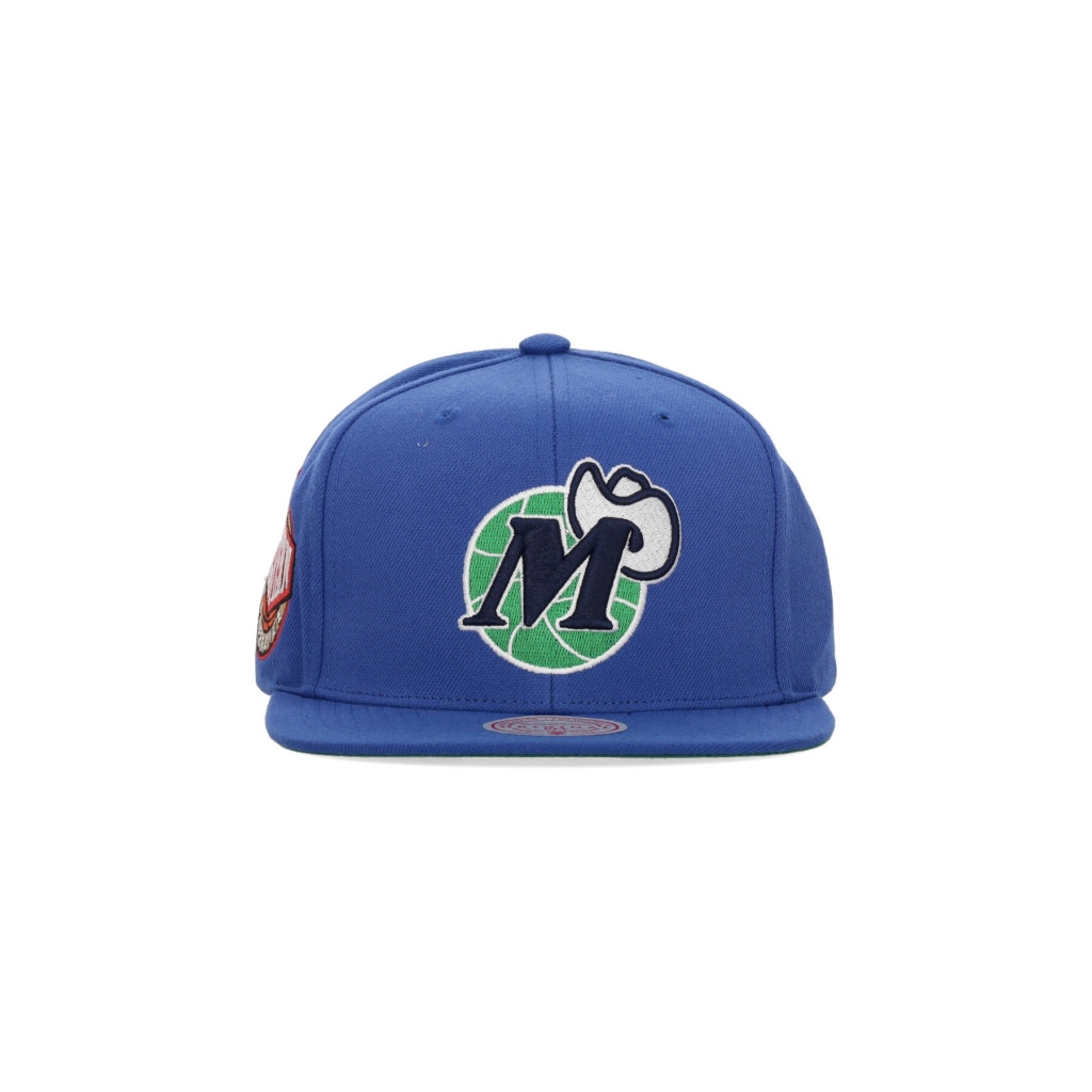 cappellino visiera piatta uomo nba conference patch hwc dalmav BLUE