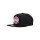 cappellino visiera piatta uomo nba top spot hwc detpis BLACK