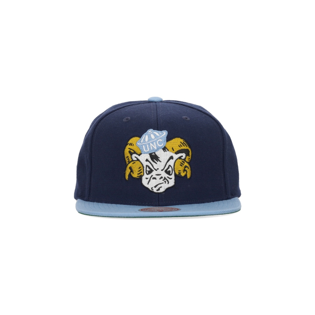 cappellino visiera piatta uomo ncaa team 2 tone 20 snapback unchee NAVY/LIGHT BLUE