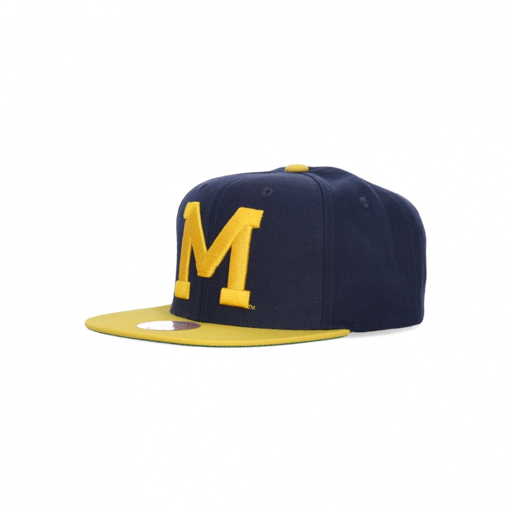 cappellino visiera piatta uomo ncaa team 2 tone 20 snapback micwol NAVY/YELLOW