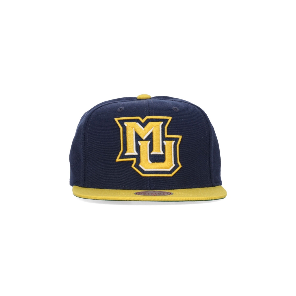cappellino visiera piatta uomo ncaa team 2 tone 20 snapback mareag NAVY/YELLOW