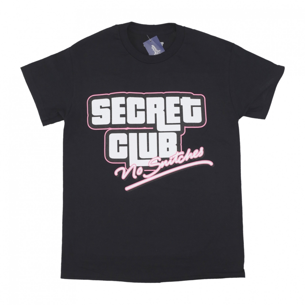 maglietta uomo secret club no snitches tee BLACK
