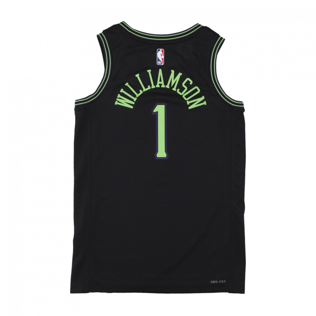 canotta basket uomo nba city edition 2023/24 dri-fit swingman jersey no 1 zion williamson neopel BLACK