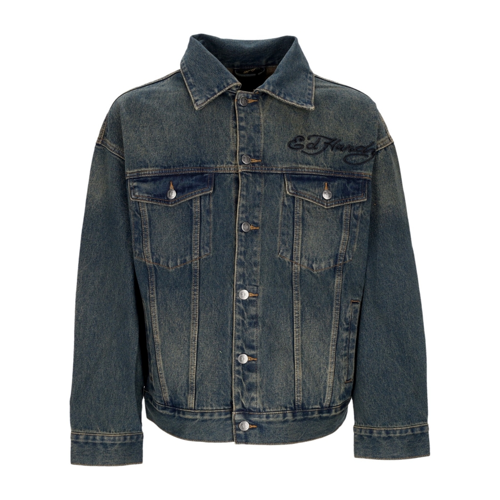 giubbotto jeans uomo abstract united dreams oversized denim jacket BLUE