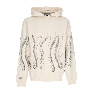felpa leggera cappuccio uomo outline hoodie BLACK/DUSTY WHITE