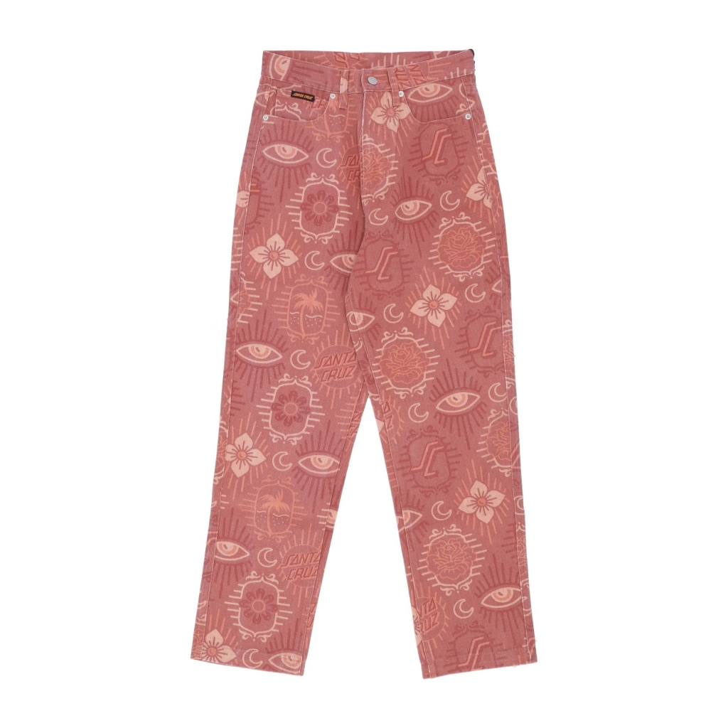 pantalone lungo donna classic dad jeans RED PATCHWORK