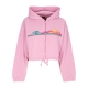 felpa cappuccio zip donna sunrise dot zip hoodie FONDANT PINK